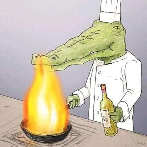 Какой была бы жизнь крокодилов в человеческом мире (23 фото)